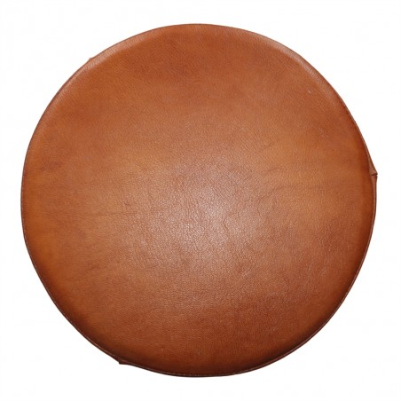 TABURETE ALTO DE METAL Y PIEL HEBDO