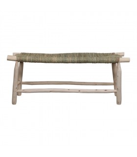 BANCO DE MADERA Y FIBRA NATURAL BIFASE