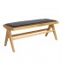 BANCO DE MADERA TAPIZADO BROMLEY