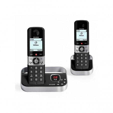 Teléfono inalámbrico DECT Alcatel F890 Voice Duo Negro/Plata