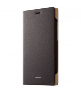 Funda piel tipo libro original para Huawei P8 Lite Marrón