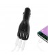 Cargador de coche SBS con 3 puertos USB 4.100 mAh Negro