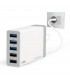 Estación de carga SBS de 7.000mAh con 5 salidas USB blanco