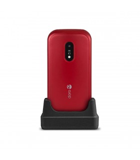 Doro 6040 Teléfono Móvil con Tapa Dual SIM Rojo (Red/White)