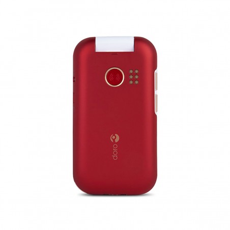 Doro 6060 Teléfono Móvil con Tapa Dual SIM Rojo