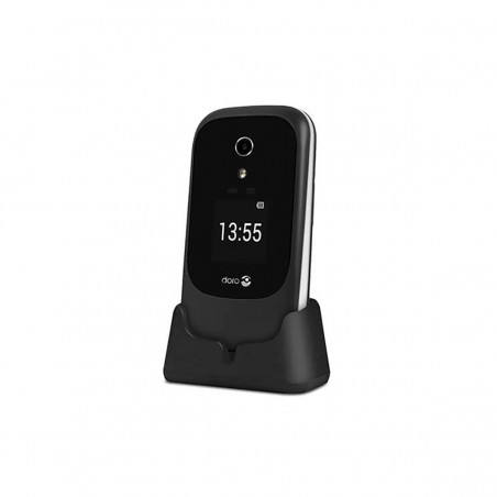 Doro 7060 Telefono Movil con Tapa 4G Negro/Blanco