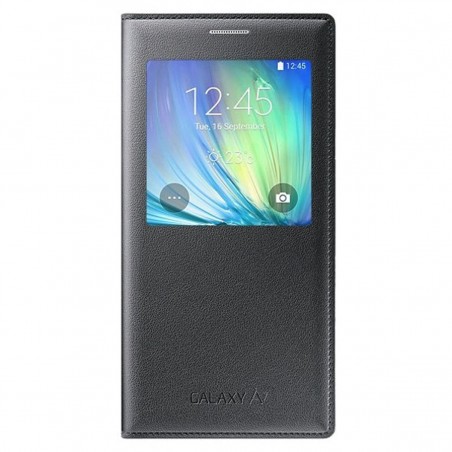 Funda de piel tipo libro S-View Samsung Galaxy A7 EF-CA700BCEGWW negro