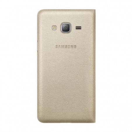 Funda Flip Wallet Samsung para Galaxy J3 (2016) oro EF-WJ320PFEGWW