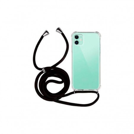 Funda colgante Transparente con cuerda para Samsung Galaxy A32 4G/5G negro