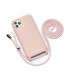 Funda móvil colgante con cuerda para iPhone SE 2020 / 8 / 7 silicona premium Rosa