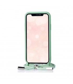 Funda móvil colgante con cuerda para iPhone SE 2020 / 8 / 7 silicona premium Verde