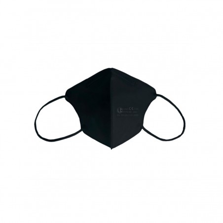 Mascarillas Infantil FFP2, Clip Nasal Ajustable, Homologadas CE 2163, Normativa UNE-EN, Packs 20 unidades, Negro