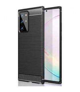 Funda Samsung Galaxy Note 20 Ultra con inserciones símil a fibra de carbono Negro