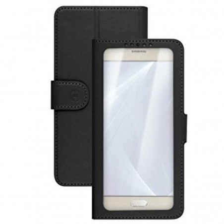 Funda Celly L con ventana negra para móviles de 4,7"