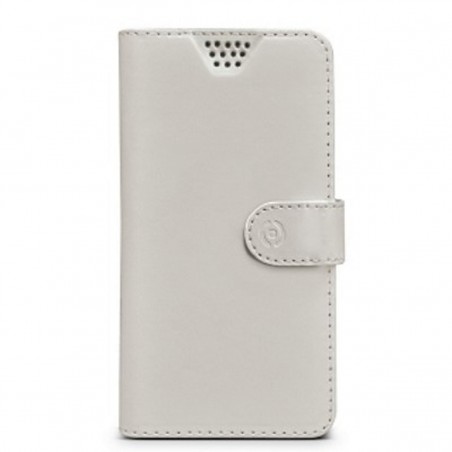 Funda Celly universal XL tipo libro blanca