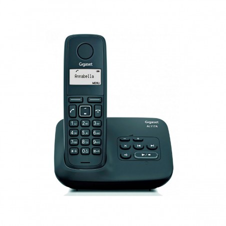 Gigaset AL117A Teléfono Inalámbrico DECT Negro con Contestador