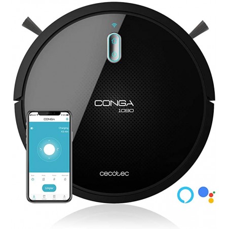 Cecotec Robot aspirador y fregasuelos Conga 1090 Connected Force, App Control, Alexa