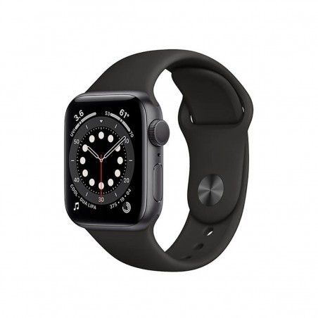 Apple Watch Series 6 (GPS + Cellular), 40mm Aluminio Gris Espacial y correa deportiva Negra