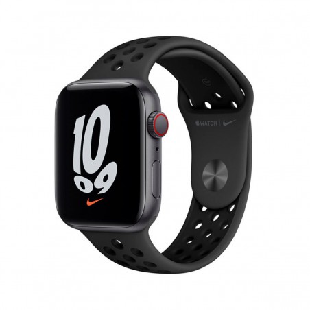 Apple Watch SE Nike 2021 (GPS + Cellular) 44mm Aluminio Gris espacial y Correa Deportiva Antracita Negra