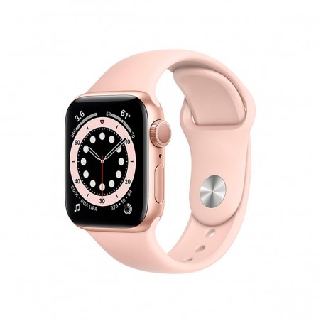 Apple Watch Series 6 (GPS), 40mm Aluminio Oro y correa deportiva Rosa Arena